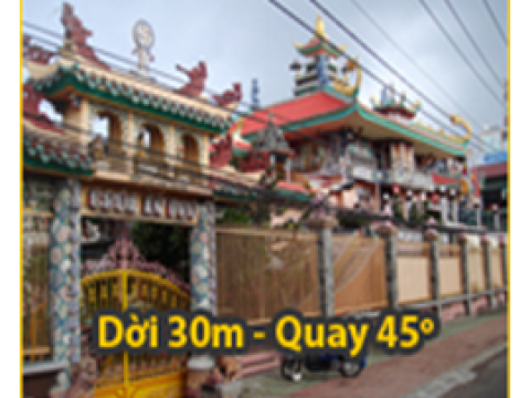 Di dời nhà 30m - Chuyển hướng 45 độ